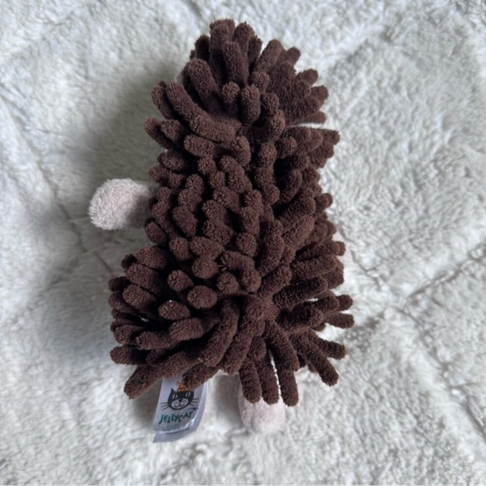 Jellycat | Brown and Cream Noodle Hedgehog | Size 5" - Picture 3 of 6
